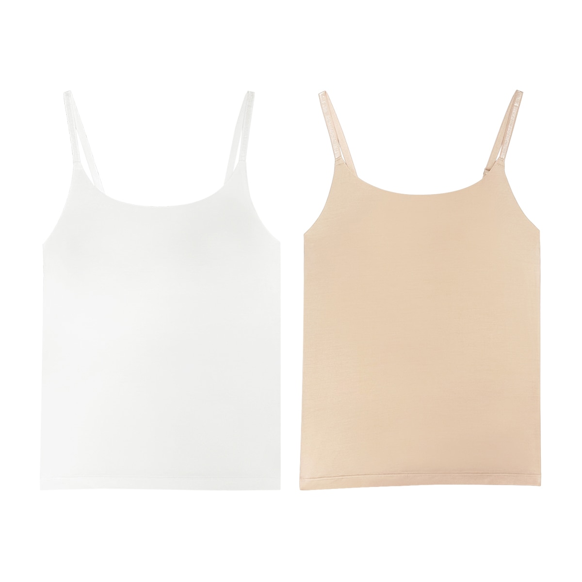 바디블루 모달 브라탑 2매 - 화이트/베이지, M