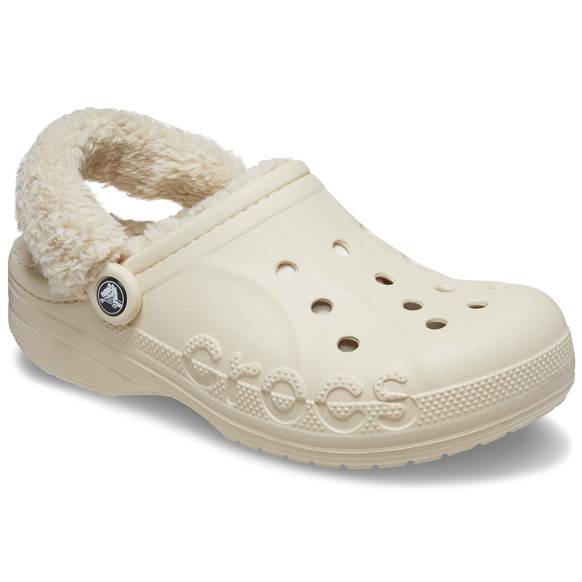 크록스 성인 바야 라인드 퍼즈 스트랩 클로그 - 윈터화이트