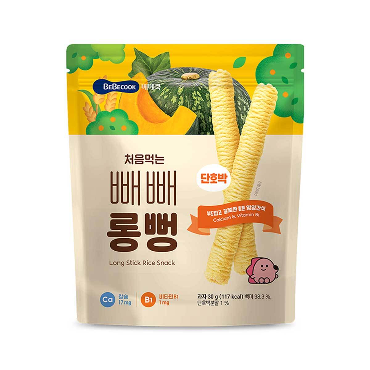 베베쿡 처음먹는 빼빼롱뻥 30g x 10 - 단호박