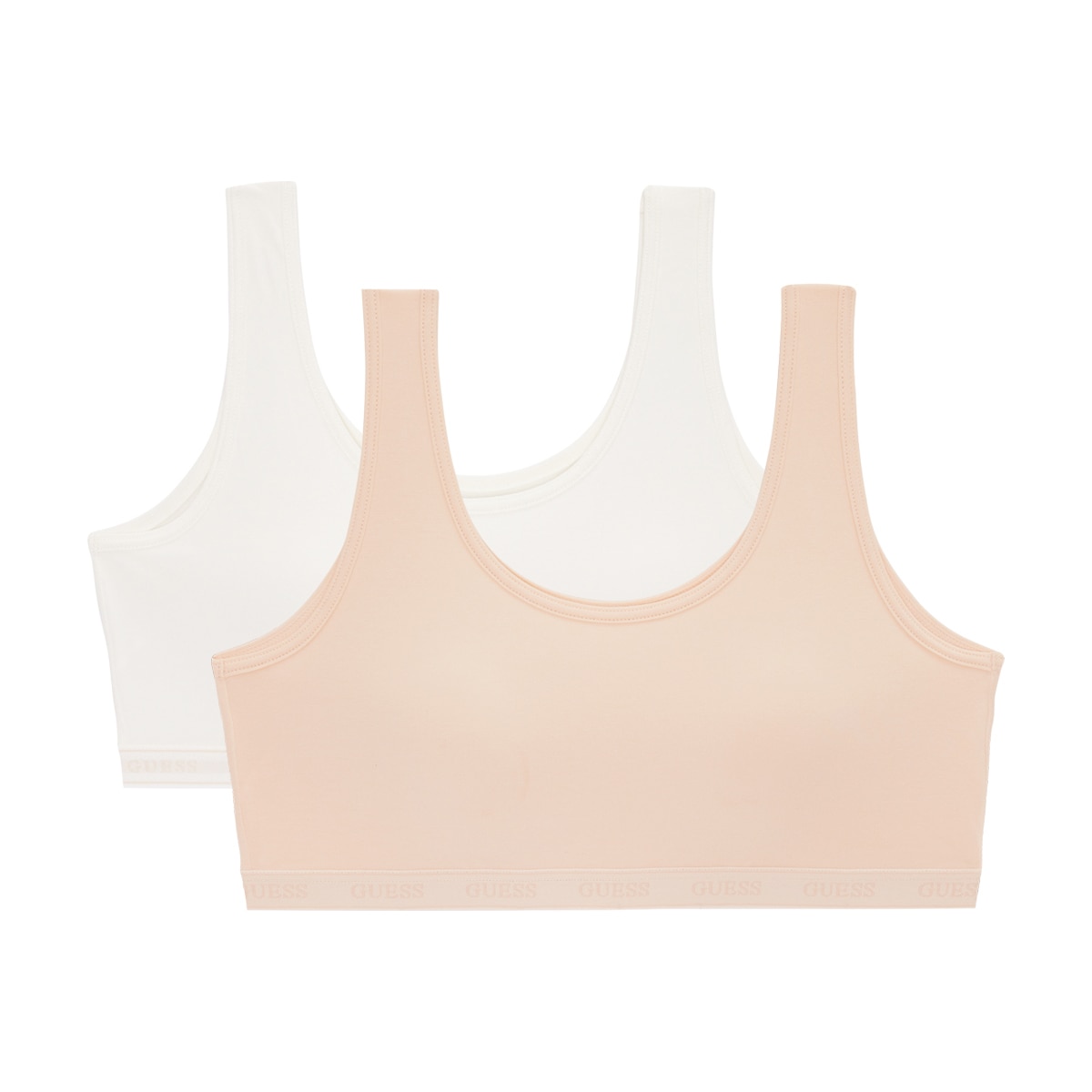 게스 주니어 아웃밴드브라 2매 - M, 크림/베이지