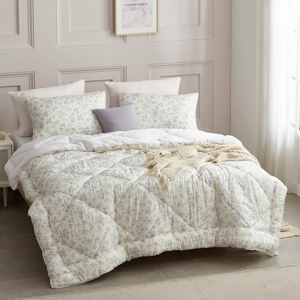 에이프릴앳홈 모달 극세사 차렵이불 - 퀸, 멜티