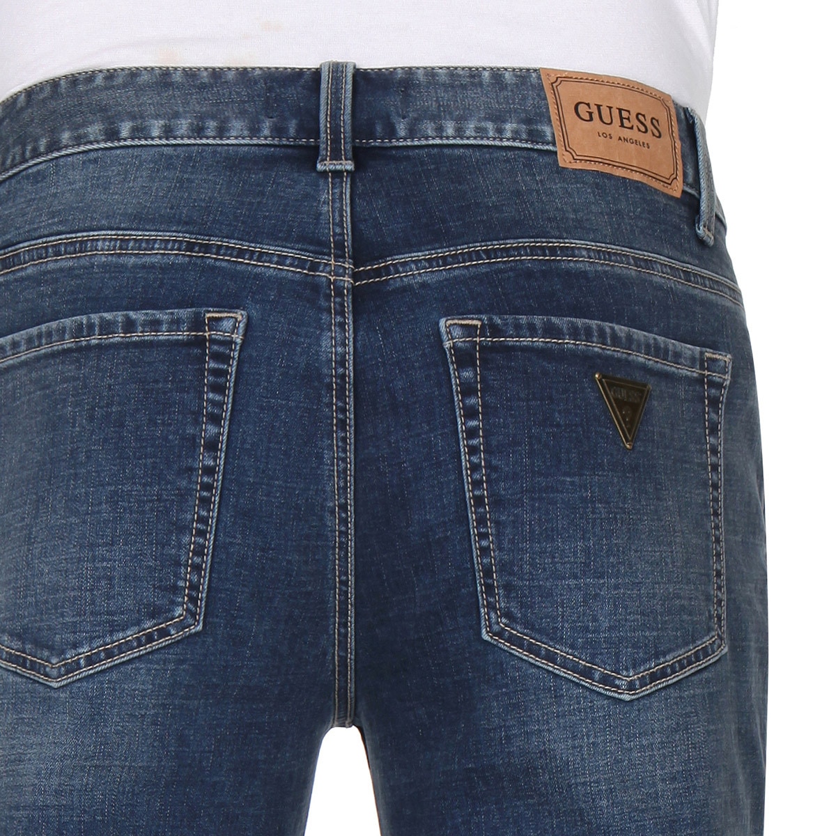 게스 남성 청바지 - 세미와이드미디엄블루, 34