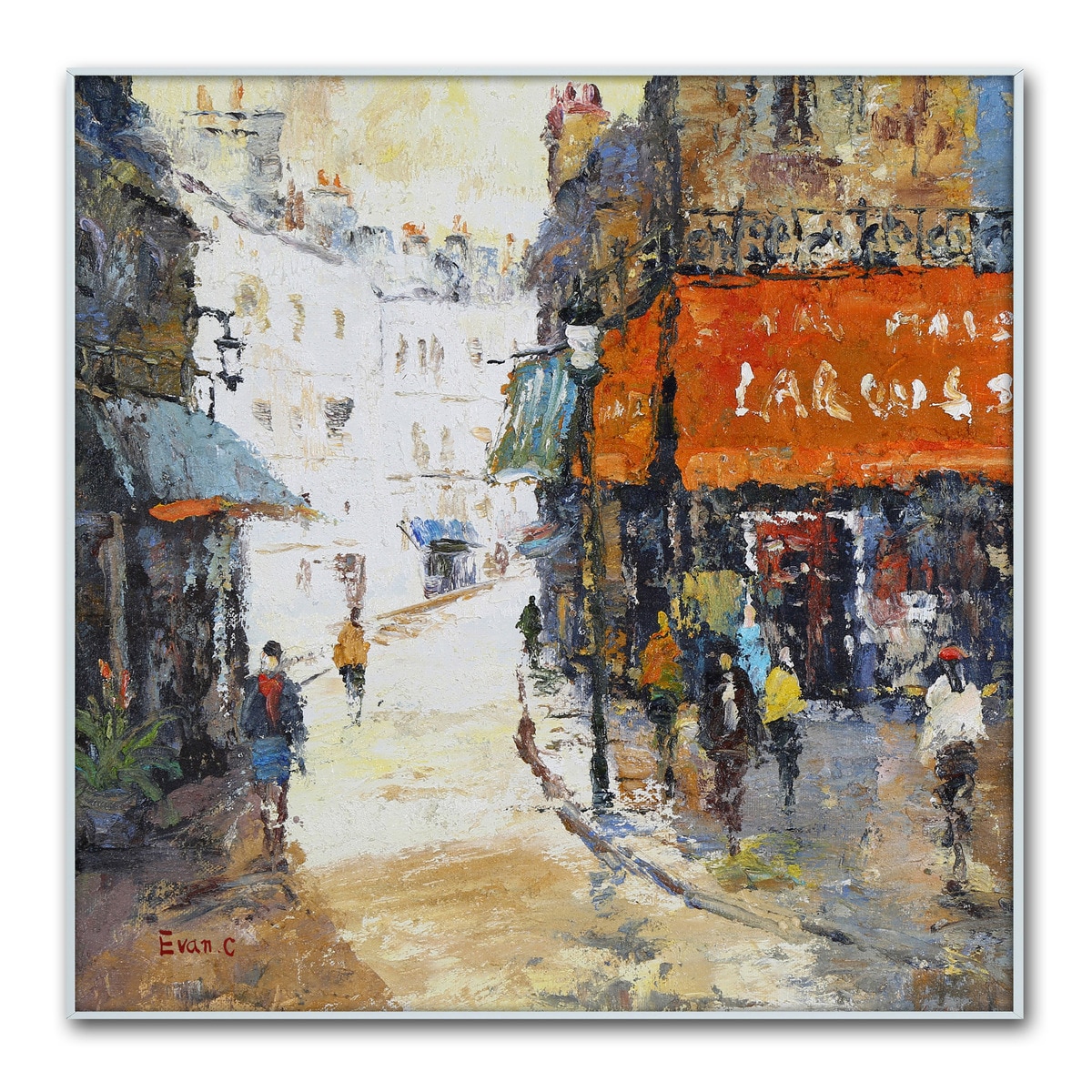 지클레 그림 액자 76x76cm - 파리 까페