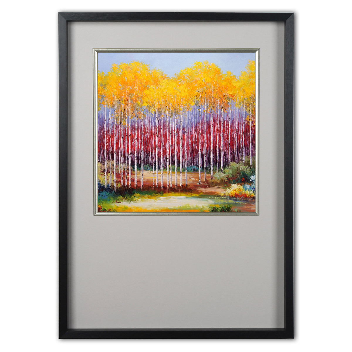 지클레 아트포스터  56x80cm - 환상의 자작나무 숲 II