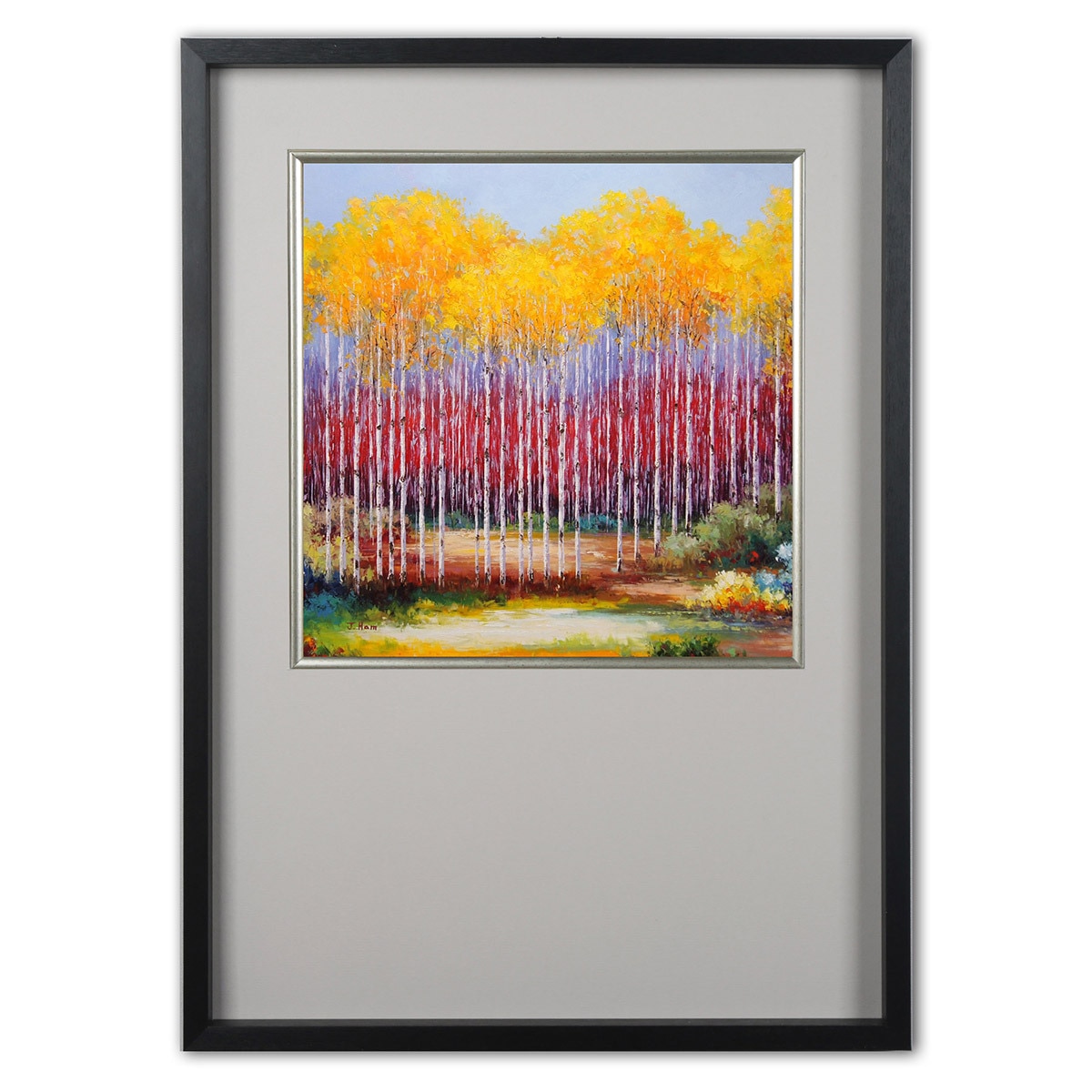 지클레 아트포스터 56x80cm - 환상의 자작나무 숲 II