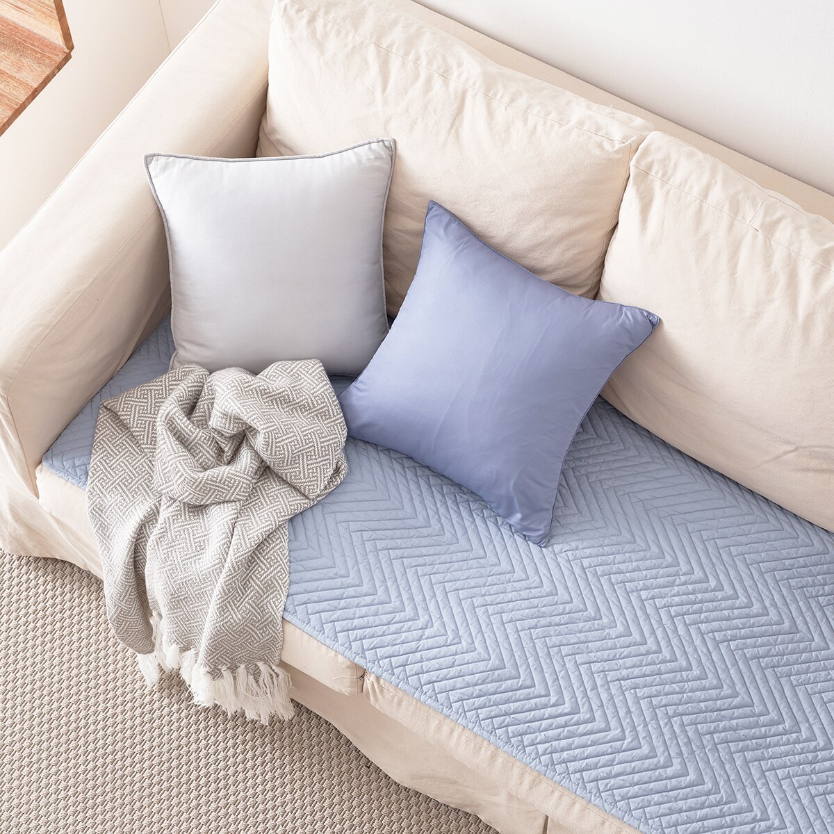 루마인 홈 양모 소파패드 60x180cm - 라이트 블루 루마인 홈 양모 소파패드 60x180cm - 라이트 블루