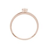 총 0.1 캐럿 다이아몬드 반지 14K 골드 니나 - 로즈 골드