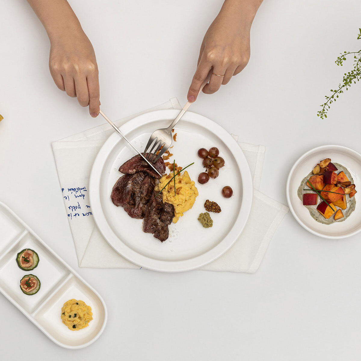 메종오브제 윤 도자기 당당 디너웨어 세트 12P