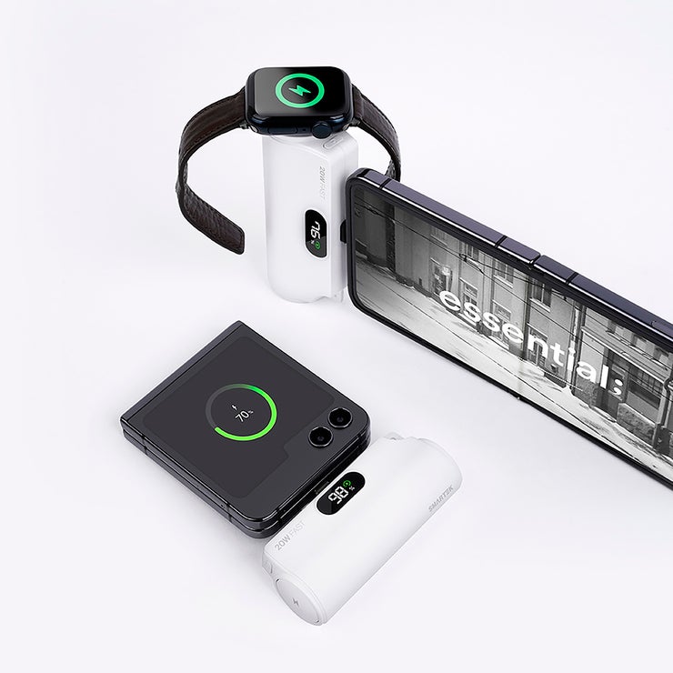 스마텍 도킹형 보조배터리 5000mAh x 2 - 라이트닝 x 2개