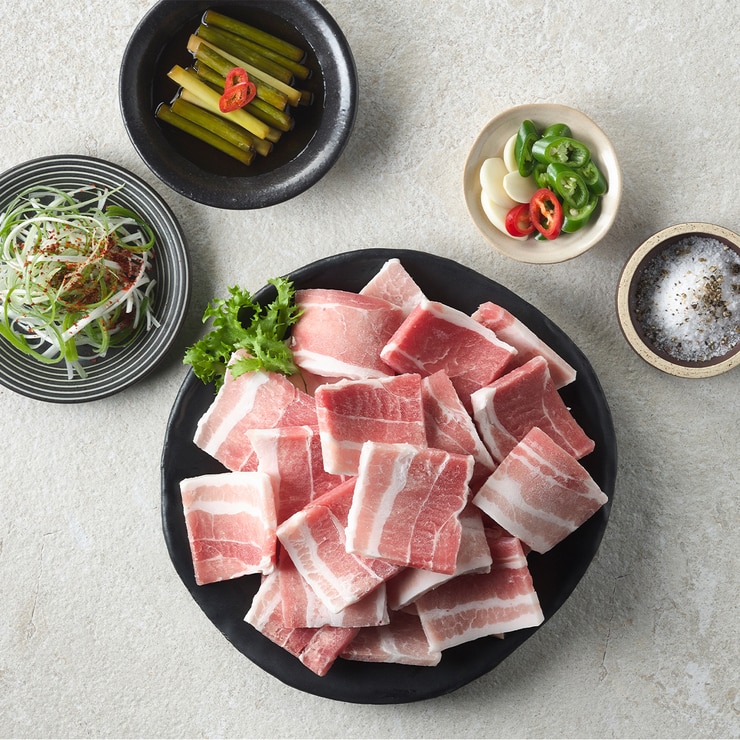 국내산 냉동 돈육 한입 삼겹살 (1.0kg x 2)