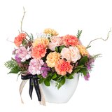 [서울/경기배송] 카네이션 센터피스 화이트 화분 