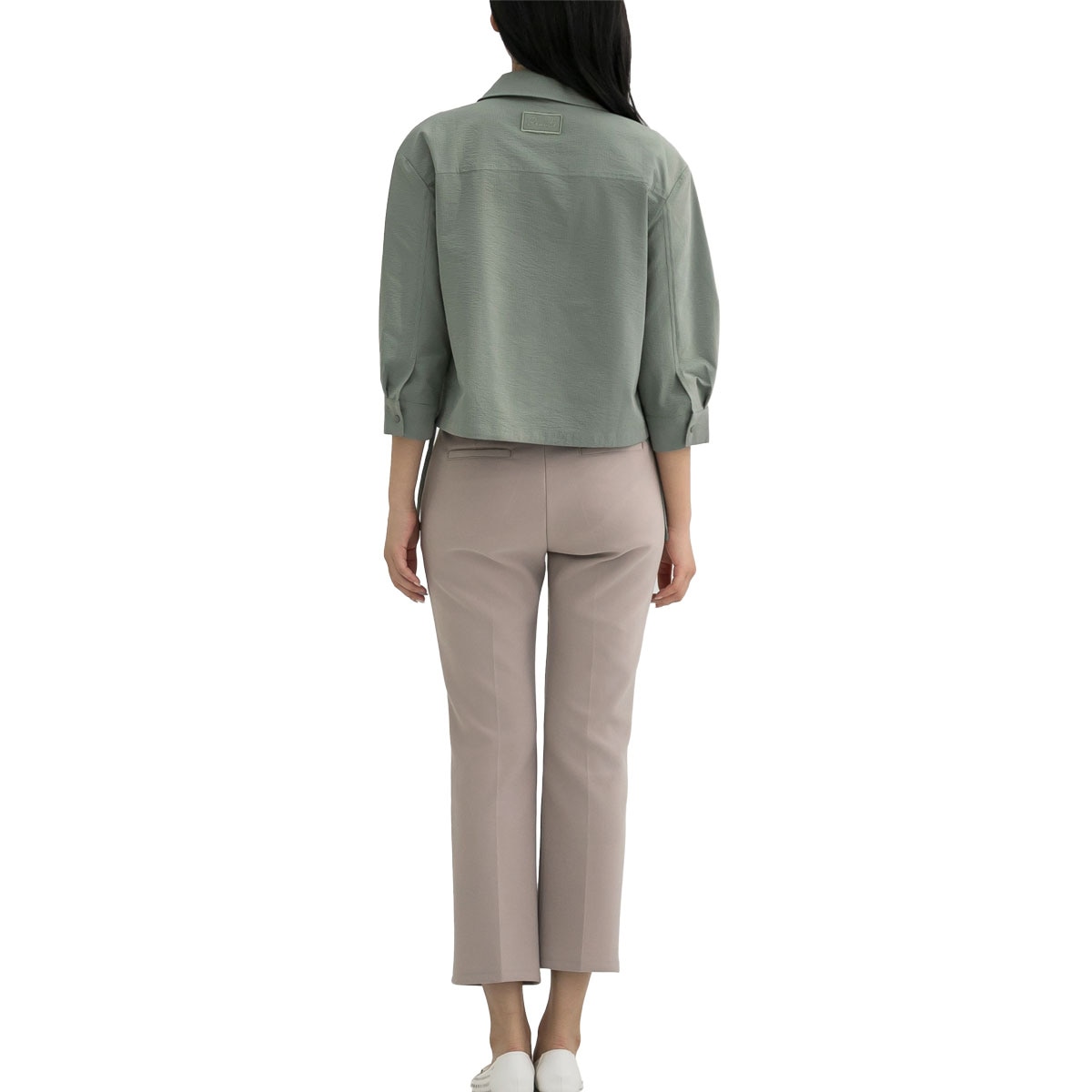 르샵 여성 셔츠 재킷 - 카키, L