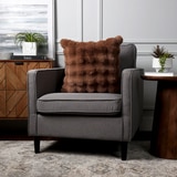 House & Home 인조 퍼 데코 쿠션 50x50cm - 브라운 House & Home 인조 퍼 데코 쿠션 50x50cm - 브라운