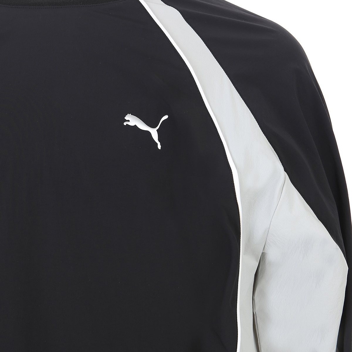 푸마 남성 긴소매 액티브 우븐 크루 - 블랙, L