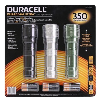 듀라셀 350루멘 LED 손전등 3개 듀라셀 350루멘 LED 손전등 3개