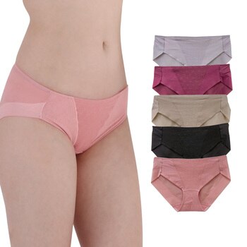 바디블루 여성 코튼 자카드 헴 팬티 5매 - 90 (90cm) 바디블루 여성 코튼 자카드 헴 팬티 5매 - 90 (90cm)