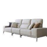 핸슨 루벤지 가죽 소파 4인 - 연그레이 핸슨 루벤지 가죽 소파 4인 - 연그레이