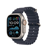 Apple 워치 울트라 2 내추럴티타늄 네이비 오션 밴드