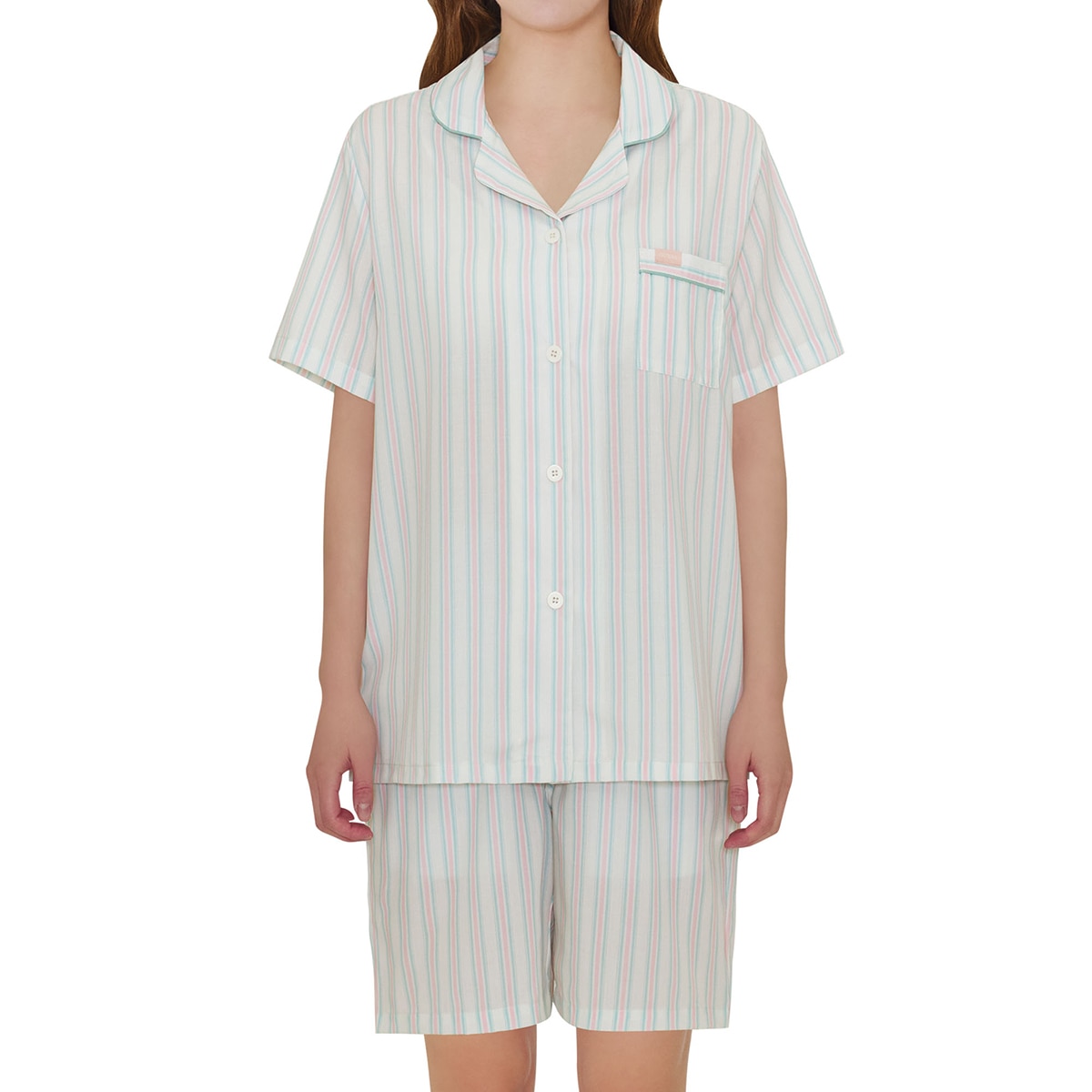 게스 여성 레이온 파자마 세트 - 아이보리