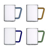 비전글라스 컬러 핸들 머그 500ml 4P