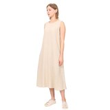 솔레지아 여성 슬리브리스 롱 원피스 - 베이지, M