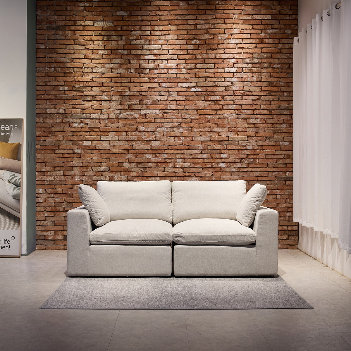 사트바 할로다운 양면 패브릭 소파 3인 사트바 할로다운 양면 패브릭 소파 3인