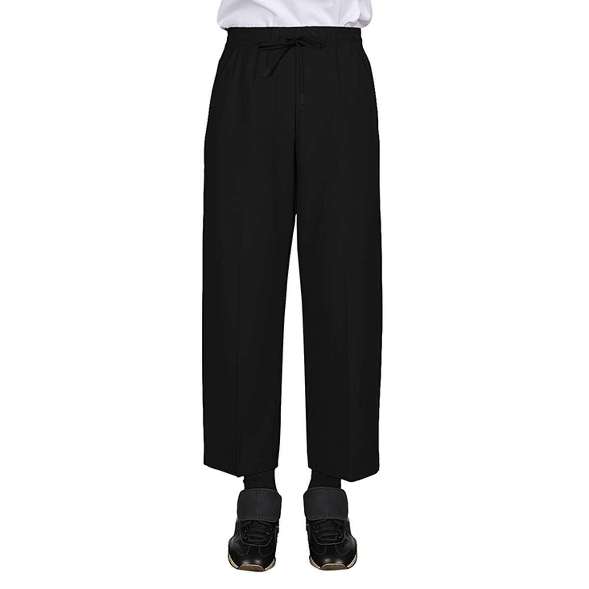 케네스콜 여성 나일론 밴딩 팬츠 - 블랙