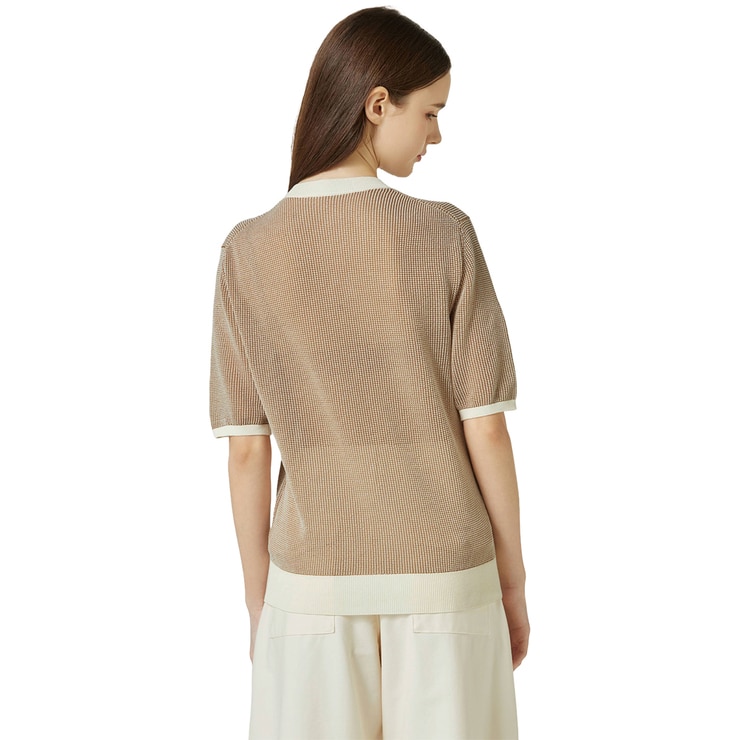 리디아 바인 여성 와플 반소매 니트