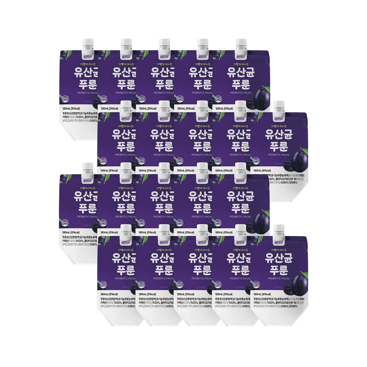 GUTFLEX 유산균 푸룬주스 180ml x 20