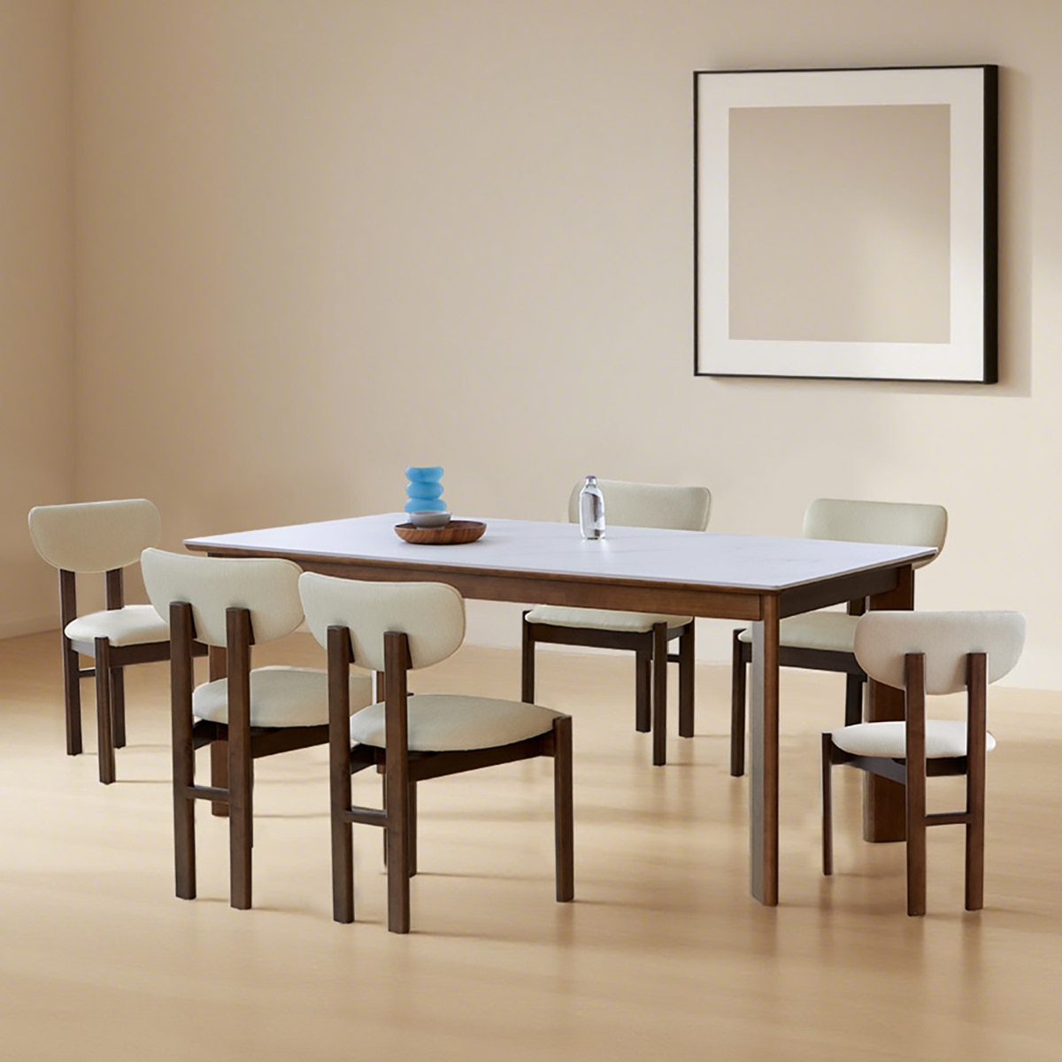 헤이지 세라믹 식탁 세트 6인 헤이지 세라믹 식탁 세트 6인