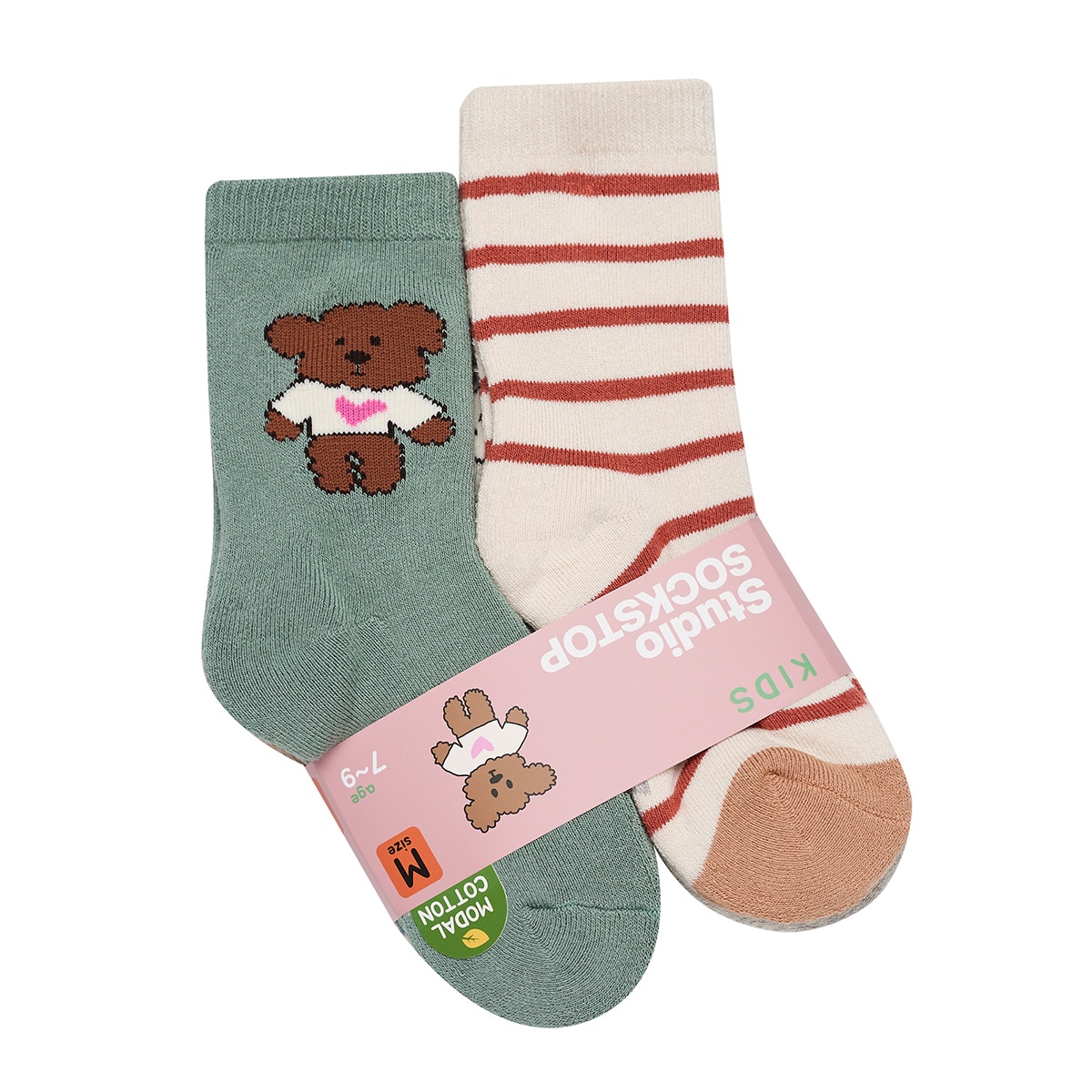 싹스탑 여아 모달 파일 양말 8족 - 통파일, S(160mm - 180mm)