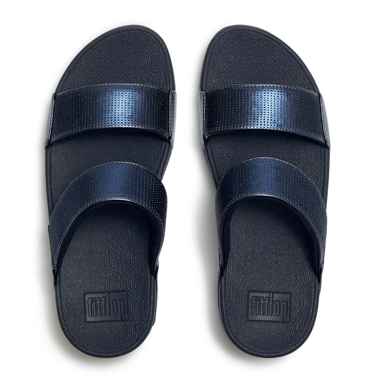 핏플랍 여성용 루루 세킨 슬라이드 - 블루, UK4(230~235mm)