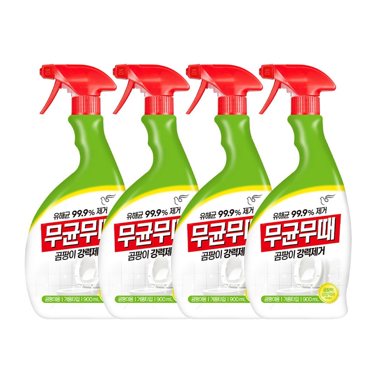 피죤 무균무때 세정제 900ml x 4pk - 곰팡이용