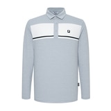 휠라 골프 남성 긴팔 폴로티 - 라이트그레이