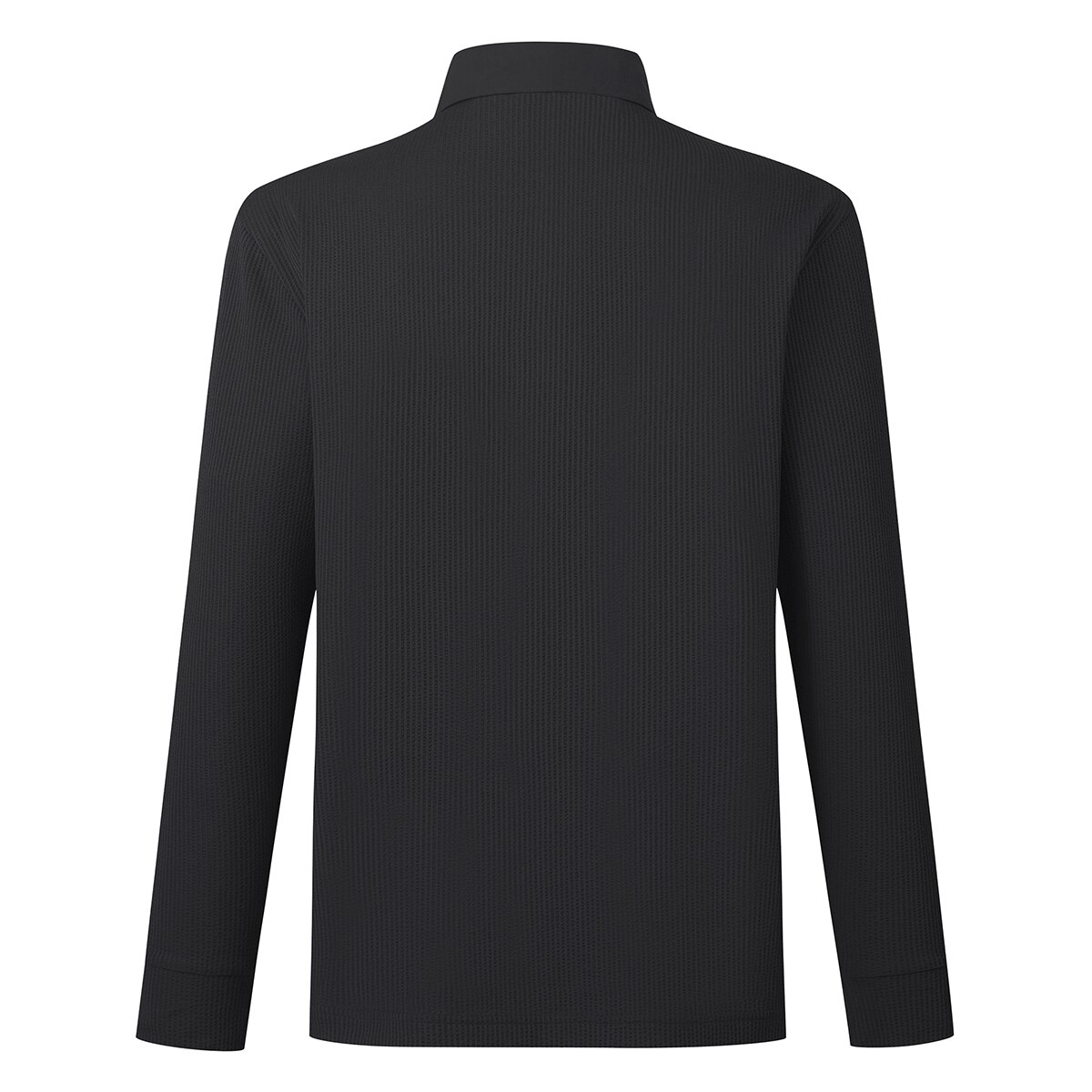 네파 남성 긴소매 폴로 티셔츠 - 블랙, XXL