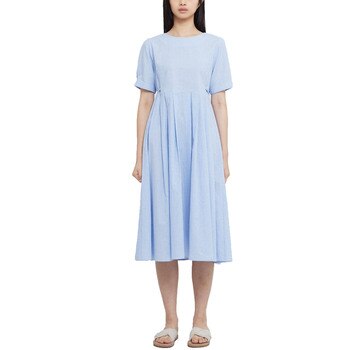 랩 여성 등단추 체크 코튼 원피스 랩 여성 등단추 체크 코튼 원피스