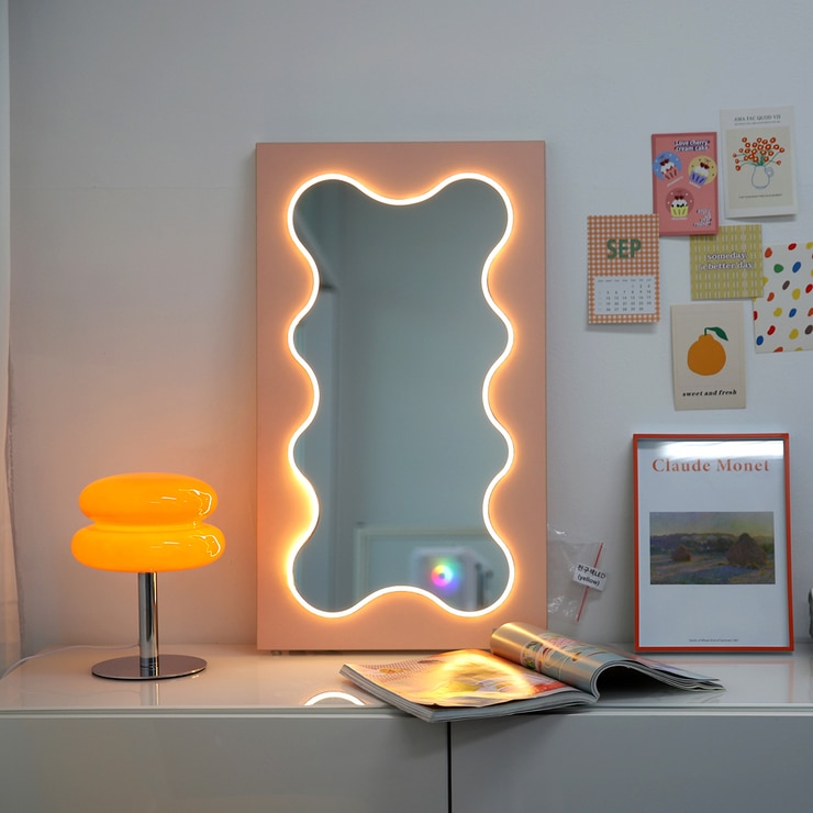 끌리마 웨이브 LED 조명 거울