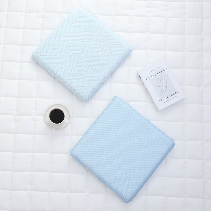 April At Home 냉감 메모리폼 방석 2P - 블루