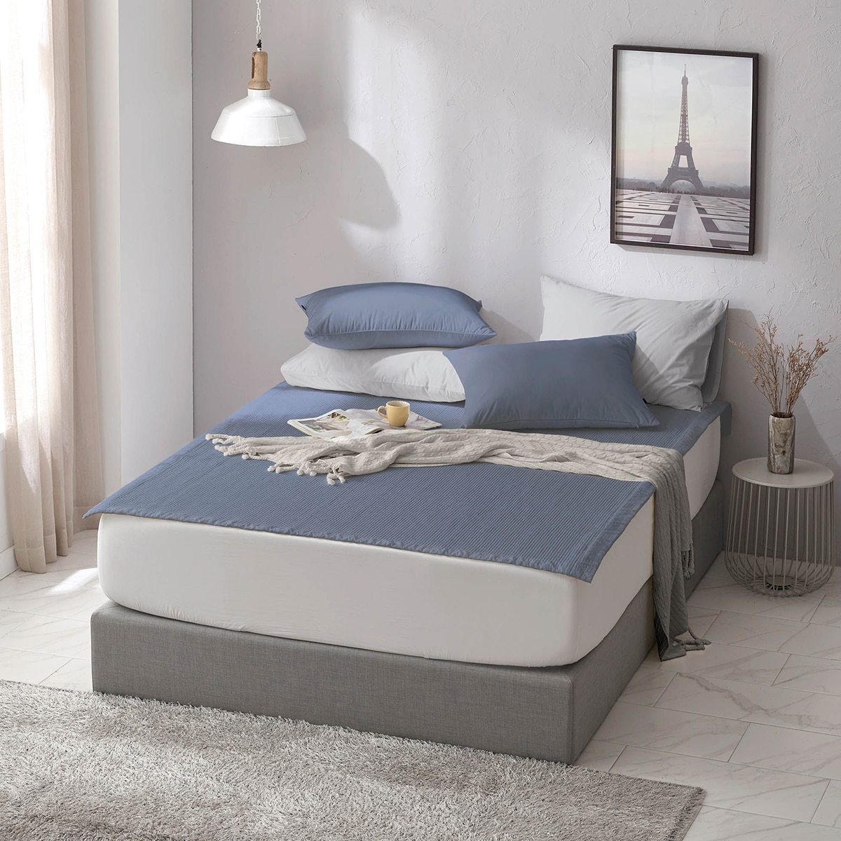 썸니아 면 워싱 피그먼트 패드 - 퀸, 네이비