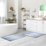 Riviera Home 쉐브론 옴브레 욕실 매트 2P