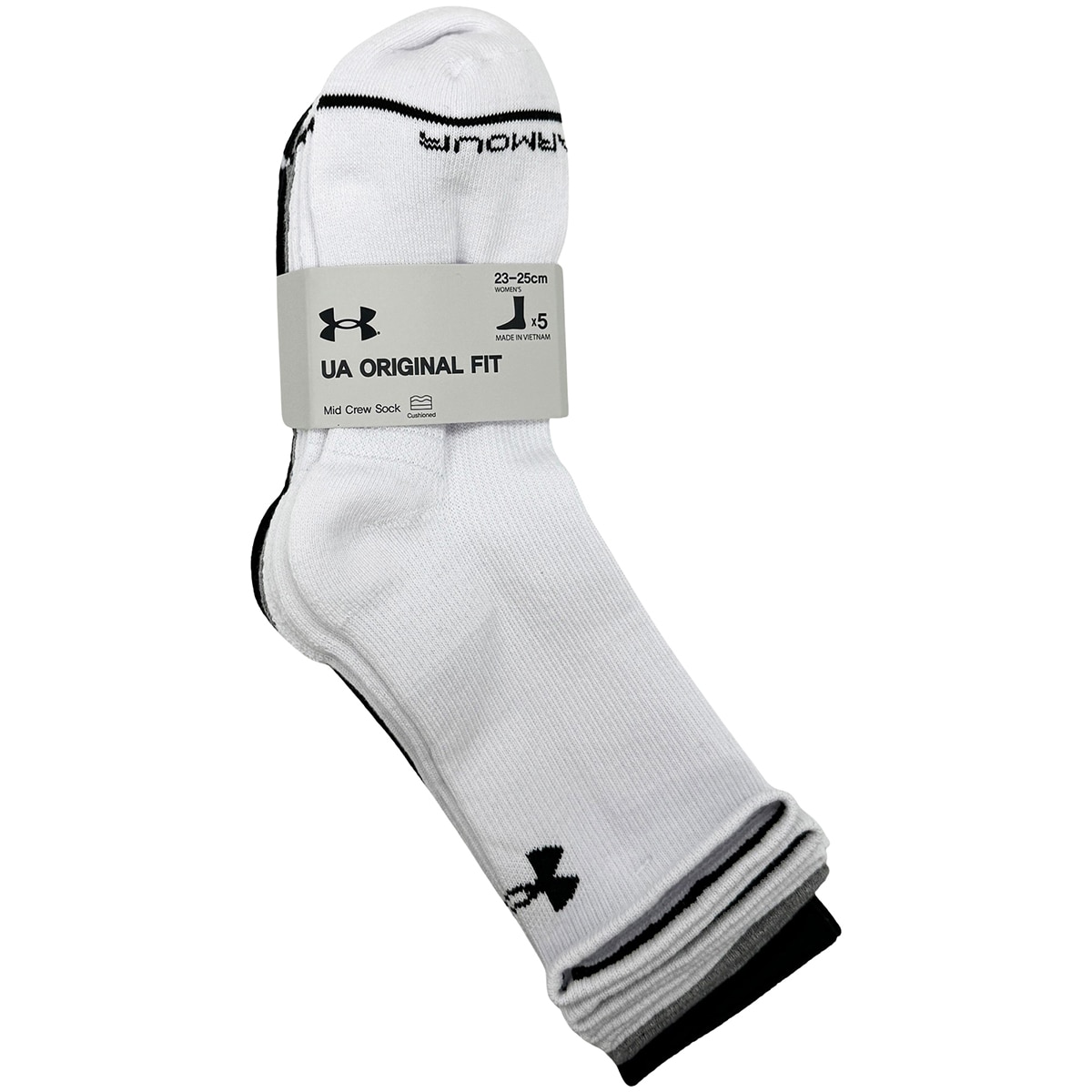 언더아머 성인 장목 양말 5족 - 여성 멀티