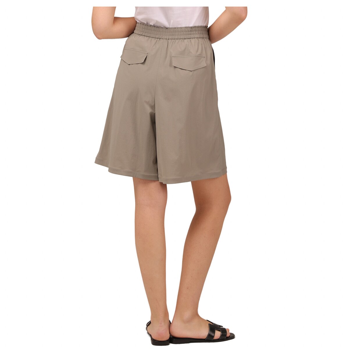 레니본 여성 플레어 반바지 - 라이트 그레이