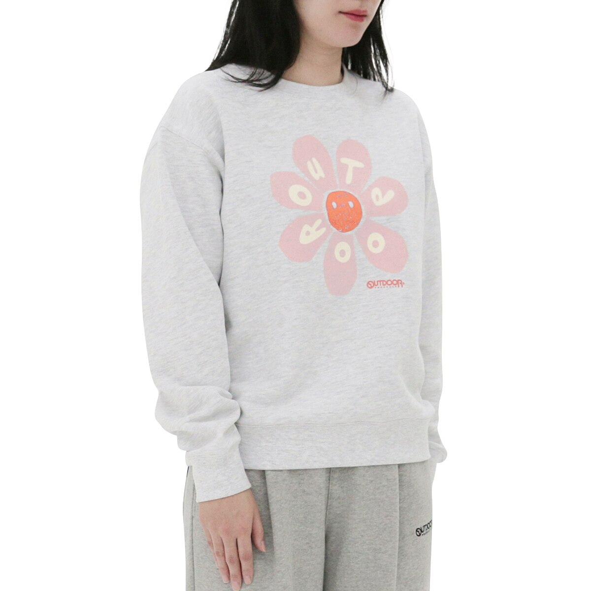 아웃도어 프로덕츠 여성 스웨트셔츠 - 멜란지 그레이, M