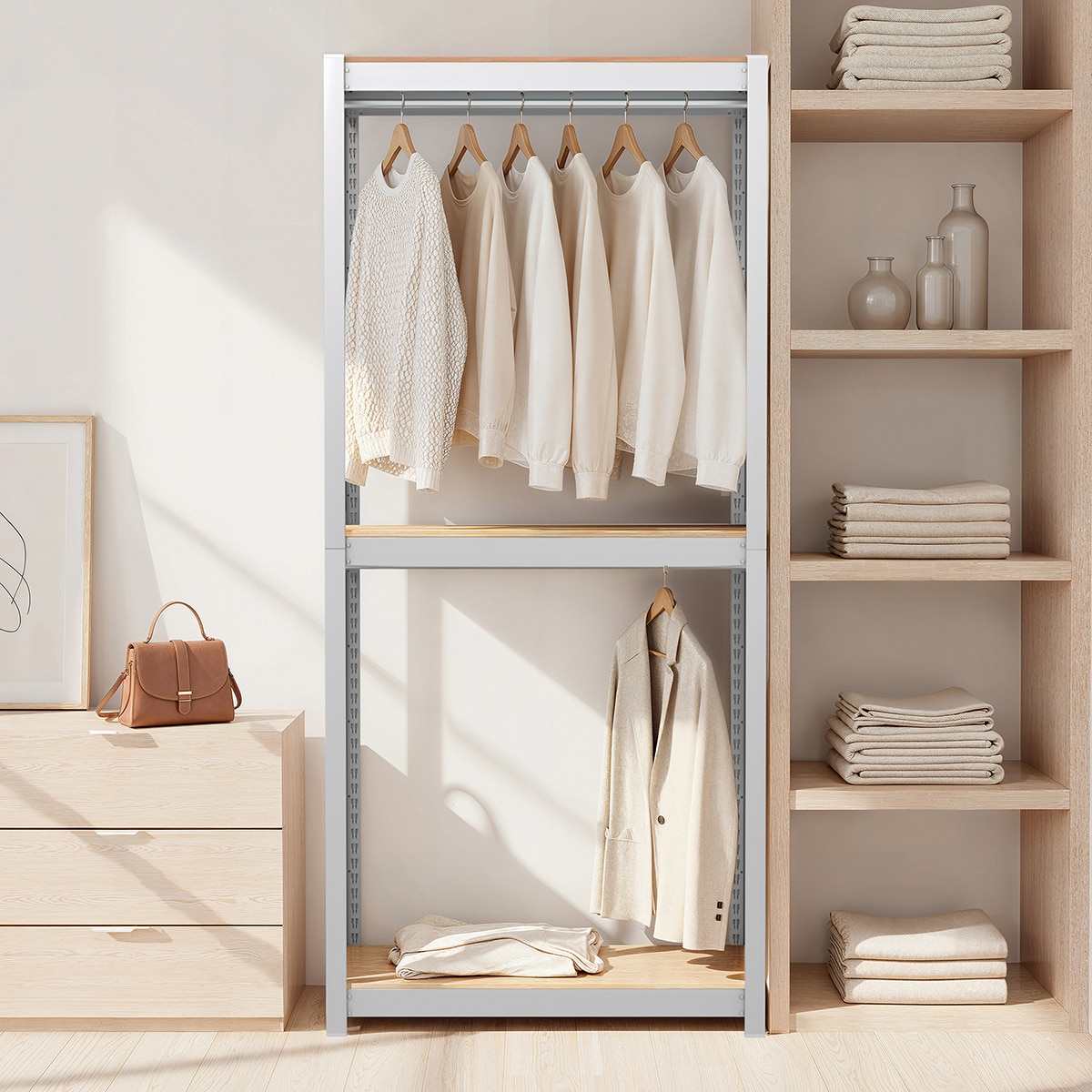 스피드랙 다용도 3단 철제 행거 80 x 40 x 180cm 스피드랙 다용도 3단 철제 행거 80 x 40 x 180cm