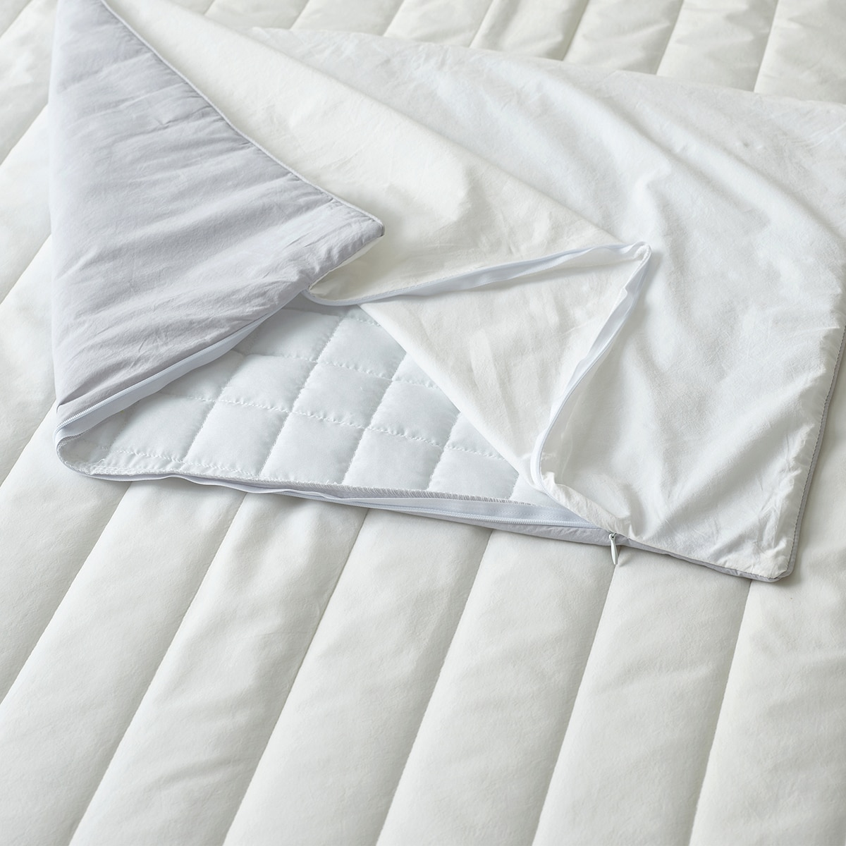 April At Home 80수 고밀도면 양면베개커버 2P 50 x 70cm - 그레이+화이트 April At Home 80수 고밀도면 양면베개커버 2P 50 x 70cm - 그레이+화이트