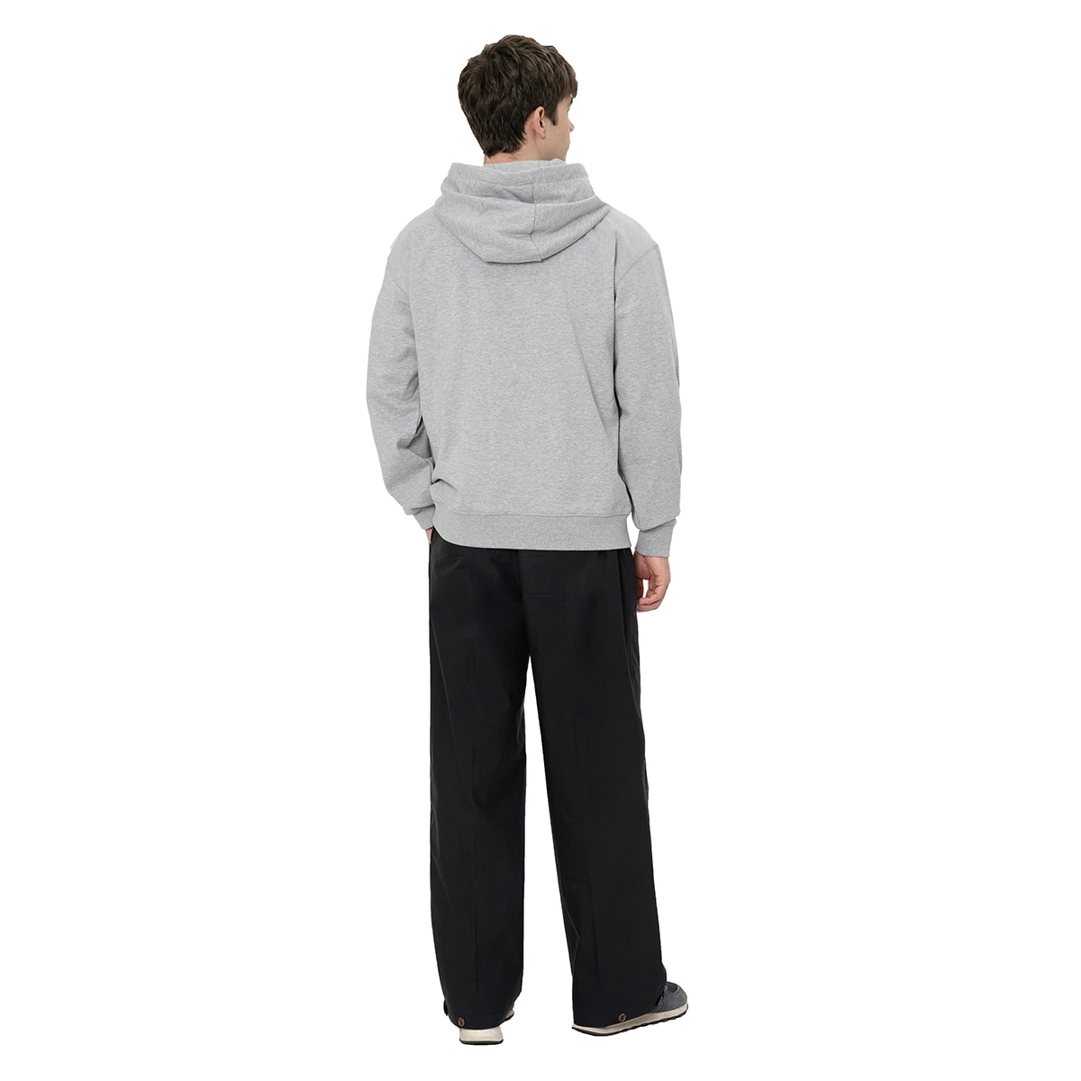 UCLA 남성 베이직 로고 후드 - 멜란지그레이, S