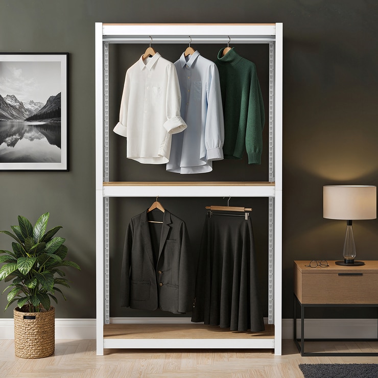 스피드랙 다용도 3단 철제 행거 100 x 40 x 180cm