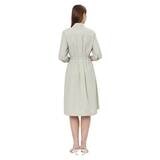 비지트 인 뉴욕 여성 버튼 원피스