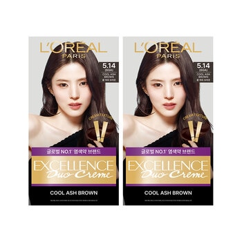 로레알 엑셀랑스 듀오크림 5.14호 쿨애쉬브라운 2PK