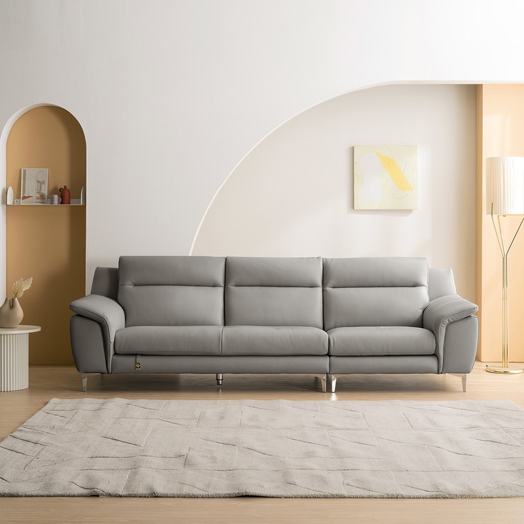 다우닝 몬트 전체 천연가죽 3.5인 소파